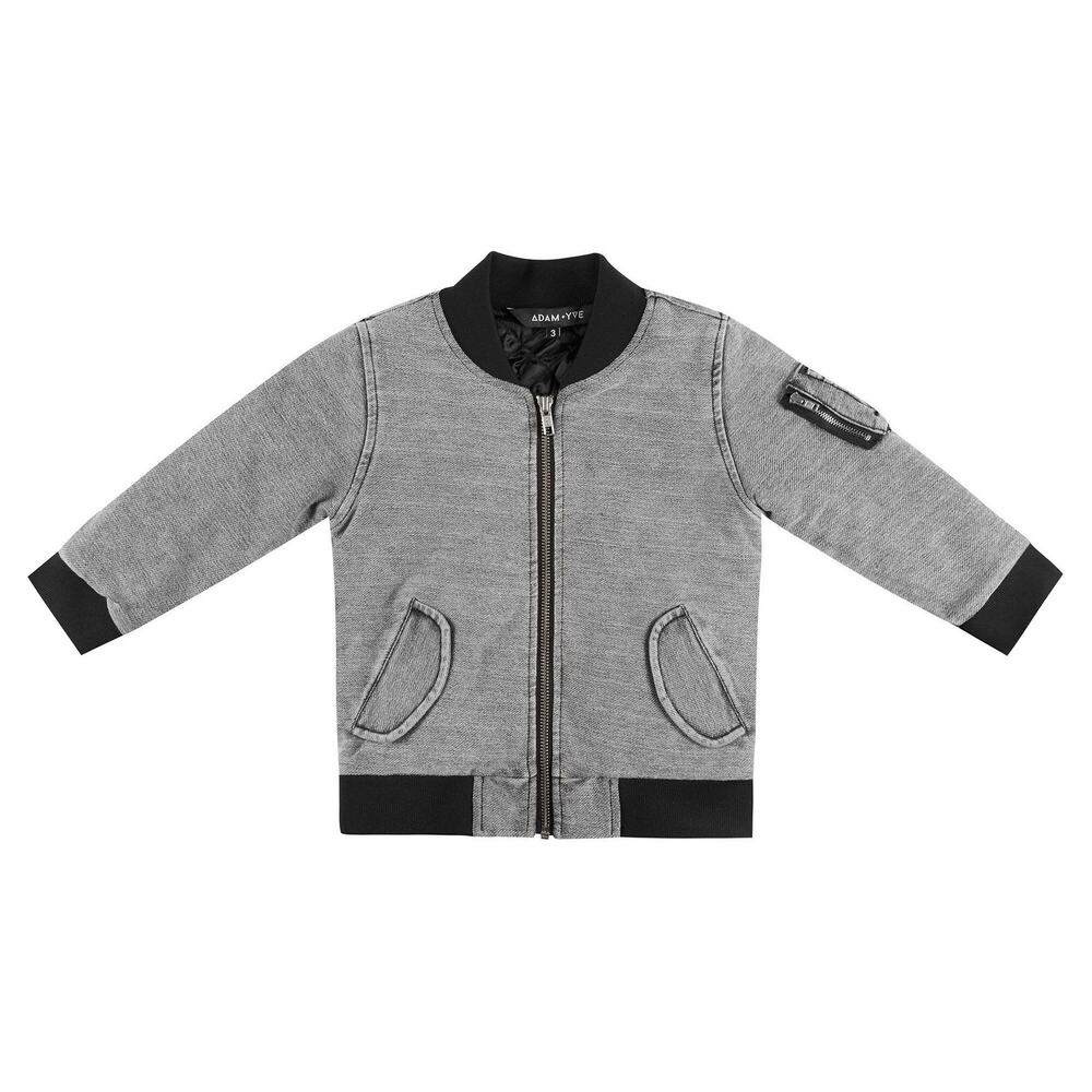 Adam + Yve Gray Cade Bomber Jacket Size 6-12 Months